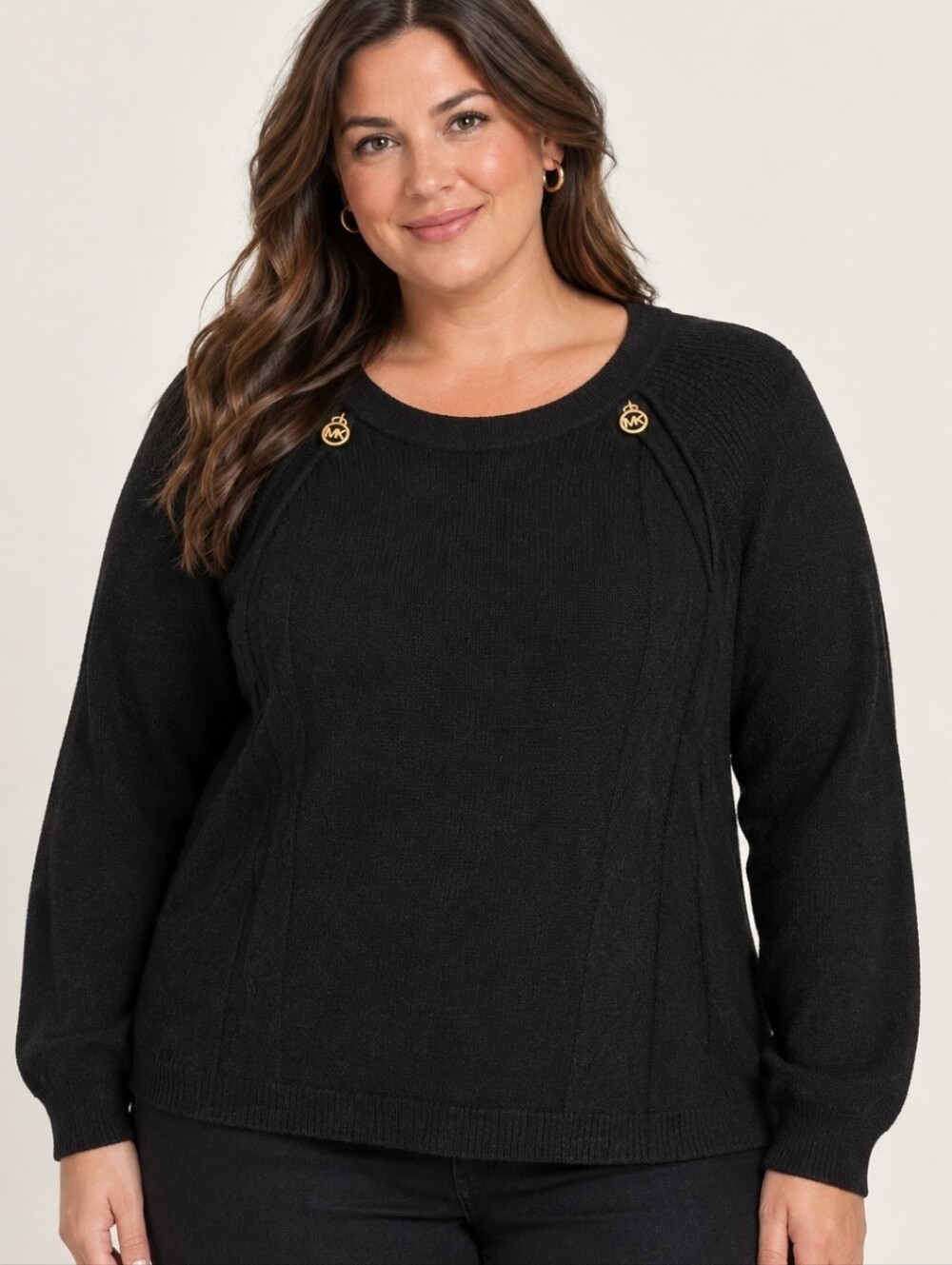 Micheal Kors Double Zipper Knit Sweater Sz. 2x